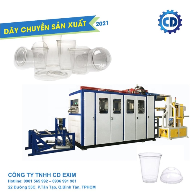 Máy sản xuất cốc nhựa sử dụng một lần